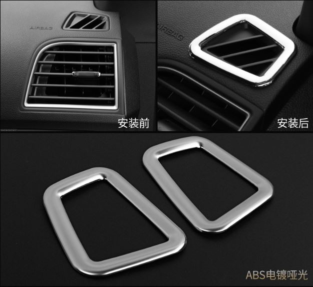 Ốp lỗ thông điều hòa bạc mờ Ford Explorer
